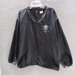Callaway Golf Men Jacket XL Black Windbreaker Table Mountain Rancheria V Neck‎